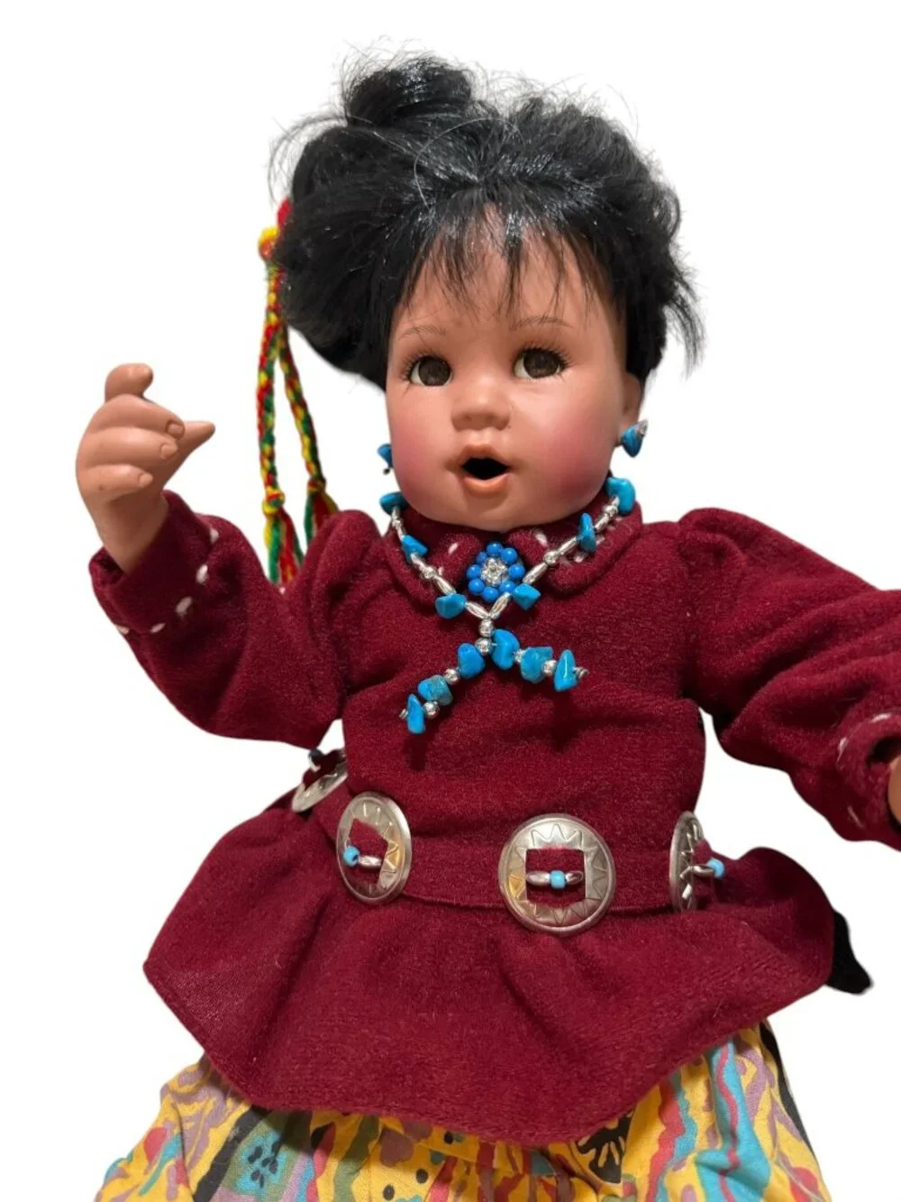 Set of 3 Native American Style Dolls By Perillo ArtAffecs 1990s